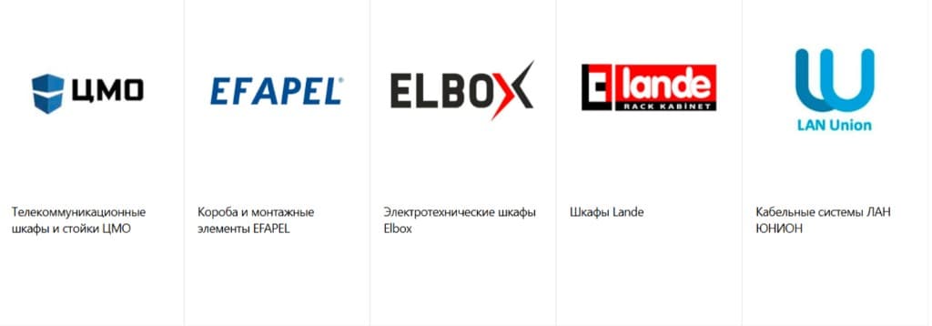 ЦМО, EFAPEL, ELBOX, Lande, LAN Union