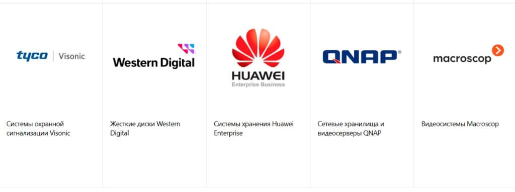Visonic, Western Digital, Huawei, QNAP, Macroscop